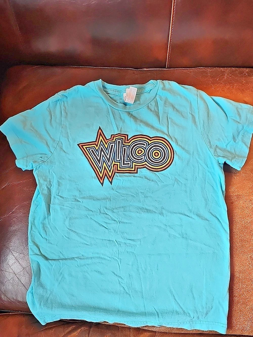Live and Tell Wilco Graphic Tee in Blue Youth Size Medium Like New